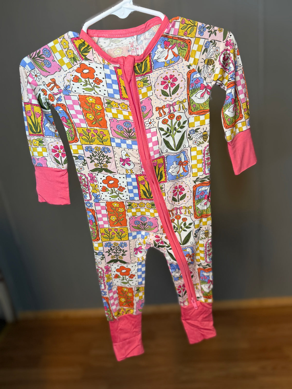 Goose Bee Patchwork Onesie