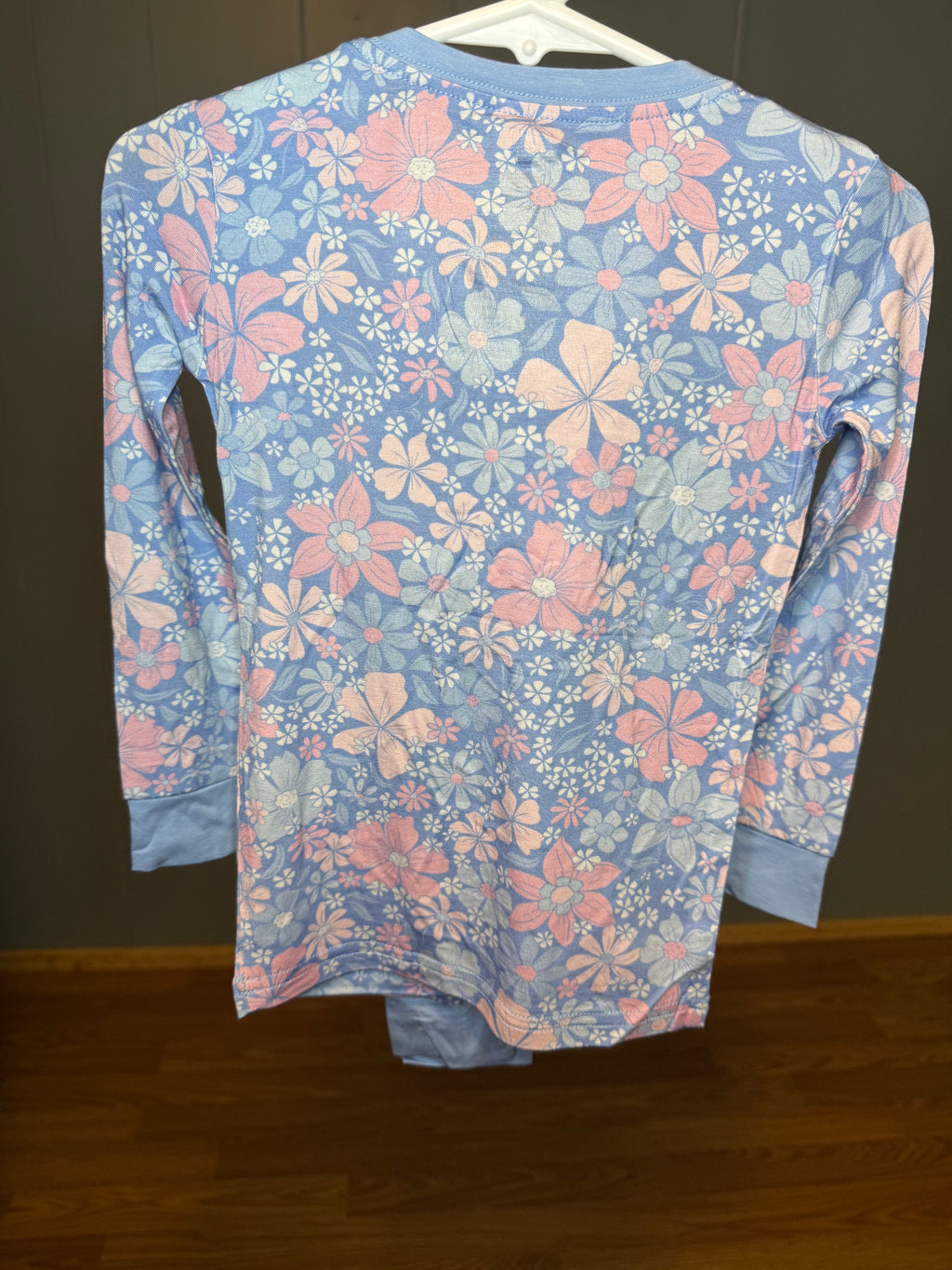 Blue & Pink Flowers Two Piece Set
