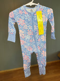 Blue & Pink Flowers Onesie