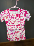 Pink Bows Shorts & Short sleeve two piece