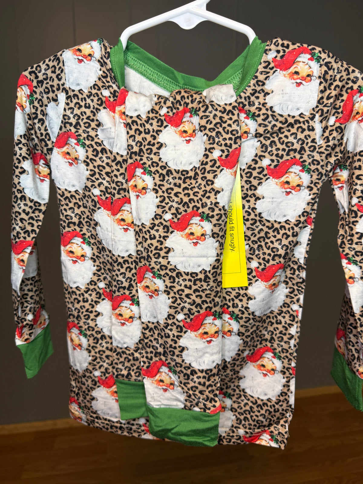 Cheetah Santa Face Two Piece Set