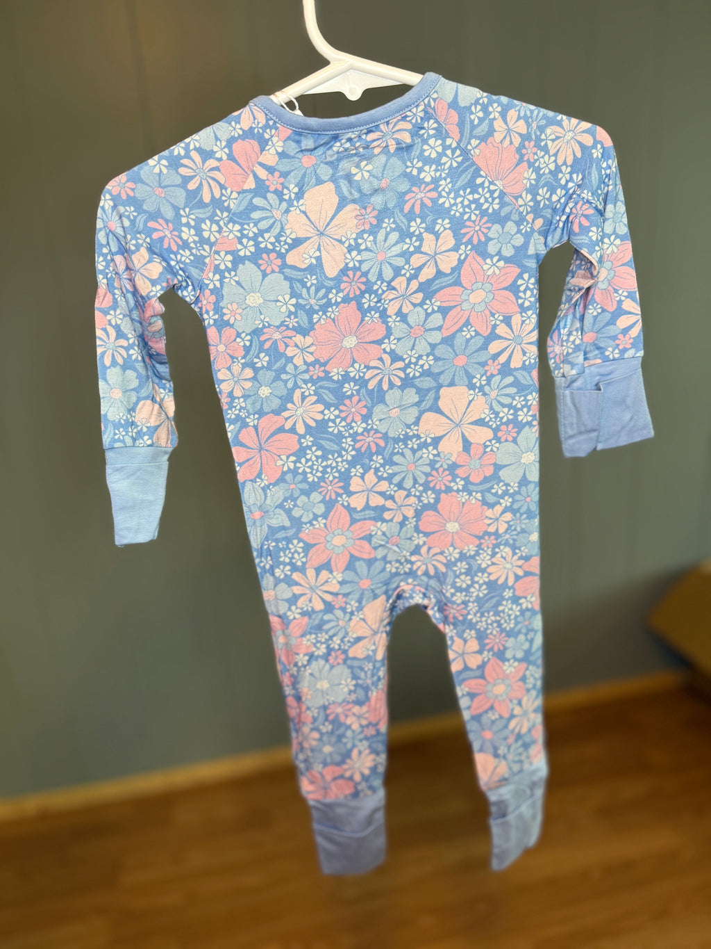 Blue & Pink Flowers Onesie
