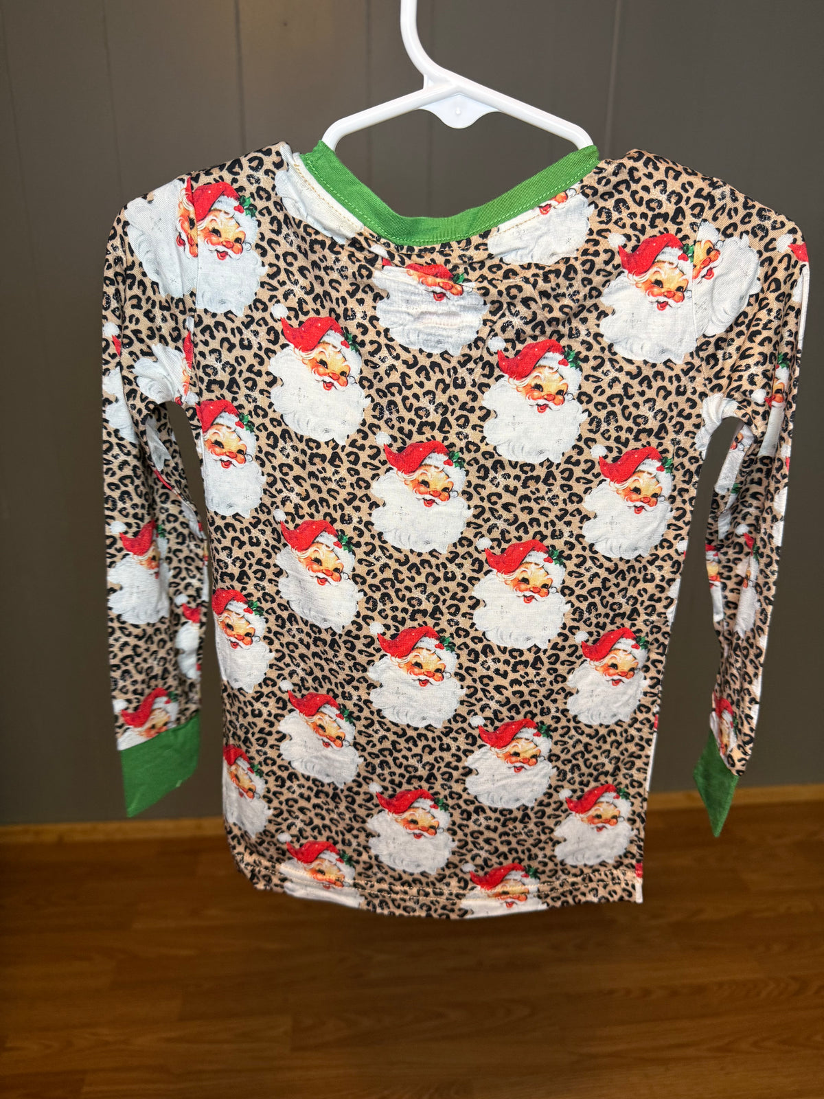 Cheetah Santa Face Two Piece Set
