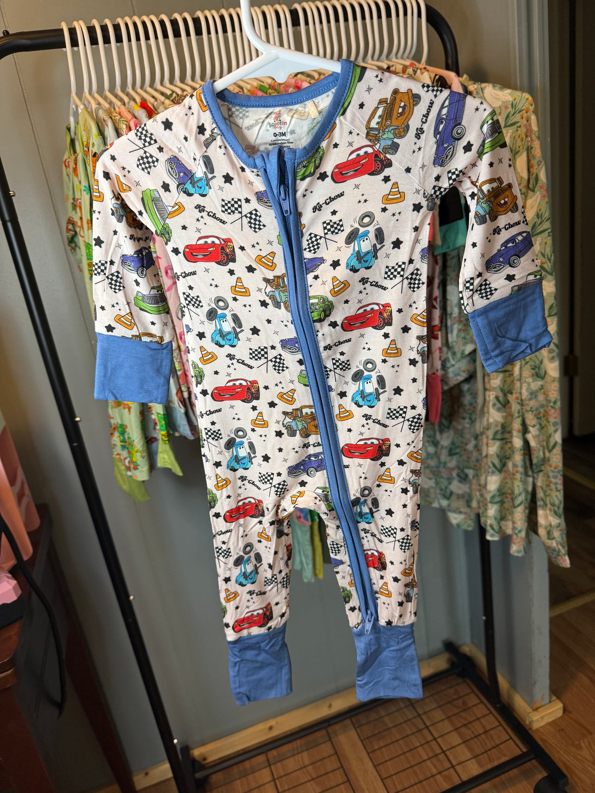 Blue Cars onesie