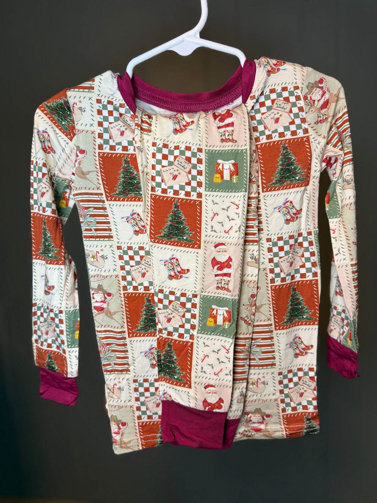 Christmas Patchwork Two Piece Set